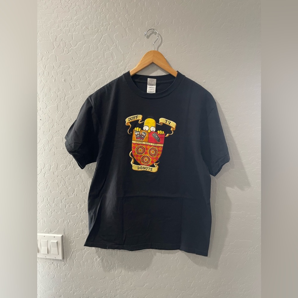 Vintage Y2K Homer Simpson “Duff‎ TV Donuts” Shirt Size Large